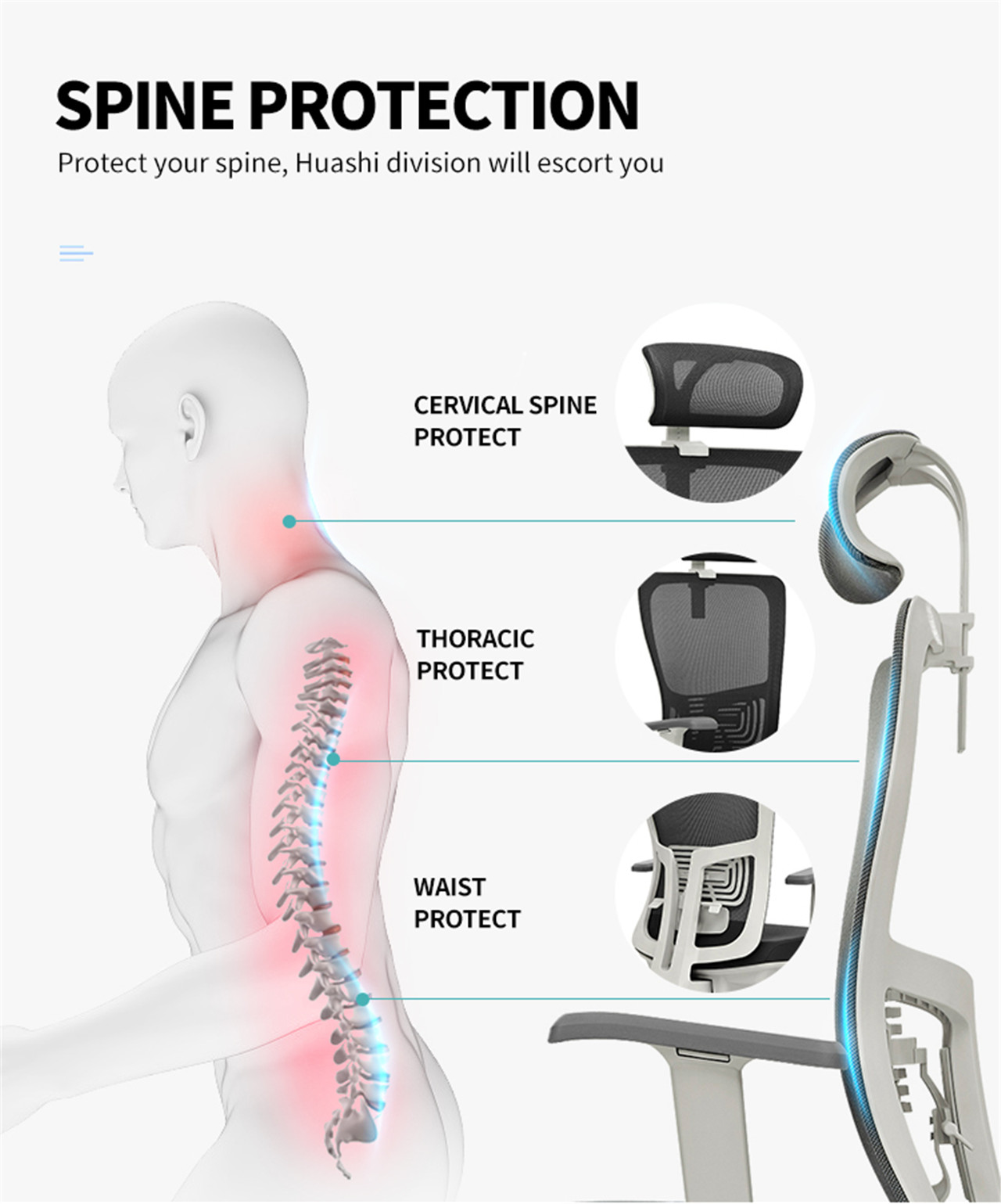 Amasaha 24 Yiremereye Inshingano Ibiro bya Ergonomic Intebe (5)