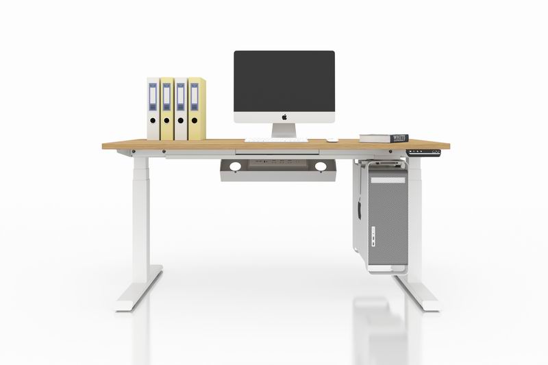 Serye ng Fabric Value 3-Person Height Adjustable Cubicle Workstation (9)
