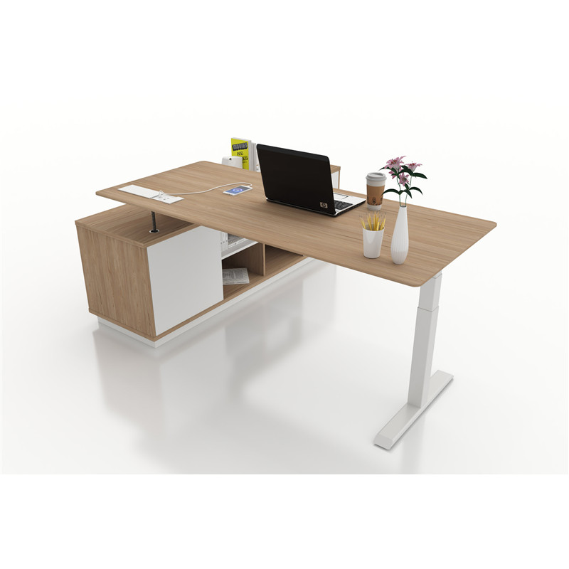 Fully Height Adjustable Small Office L-Desk (၇) ခု၊