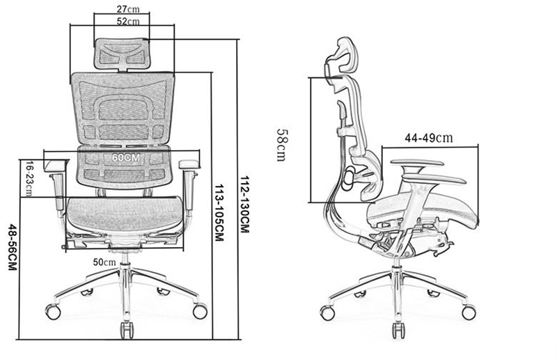 ergonomia seĝo retleda oficeja seĝo (1)