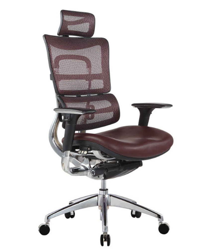 人間工学に基づいた椅子メッシュ レザー オフィス チェア (4)